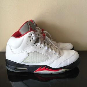 Air Jordan 5 Retro 'Fire Red' 2013 In White